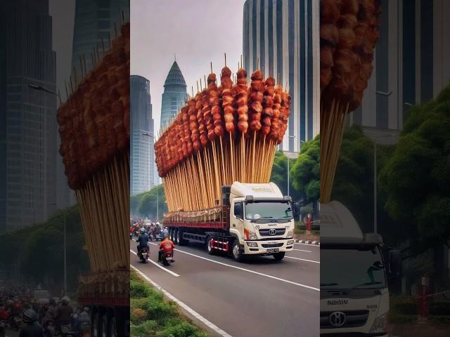 Evolution of giant satay truck into a village sight