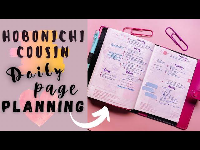 TASK MANAGEMENT | DAILY page FUNCTIONAL PLANNING Routine with Hobonichi Cousin A5 for Work & Home