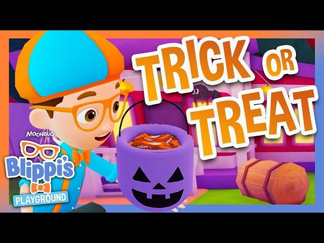 Blippi's Trick Or Treat in ROBLOX! Halloween Gameplay