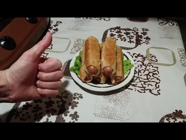 Сосиски в тесте на сковороде видео рецепт