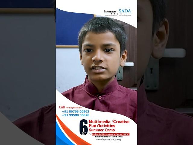 6-Day Summer Camp | Rising Skill Development Centre (RSDC) | by Hamaari Sada Trust