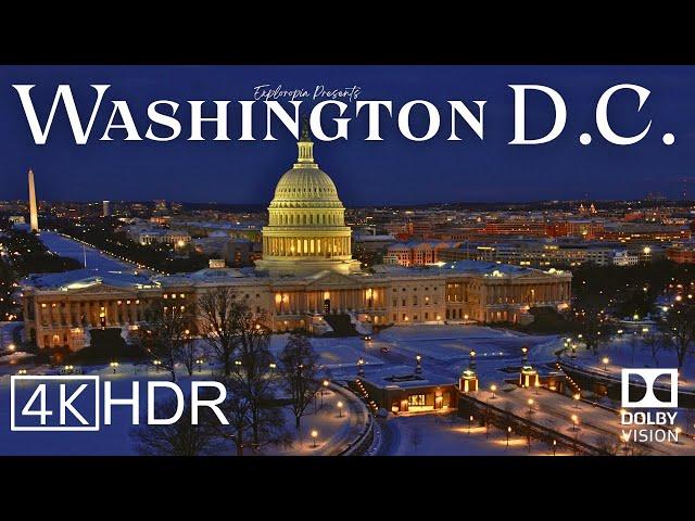 Washington D. C., USA  in 4K HDR ULTRA HD 60 FPS Dolby Vision™ Drone Video