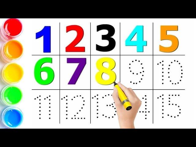 1234 Numbers । 1 to 10 counting । 12345 numbers name । math worksheet for kids । learn to count