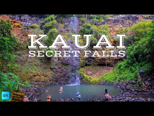 KAYAK and HIKING TOUR TO SECRET FALLS KAUAI | In 4K