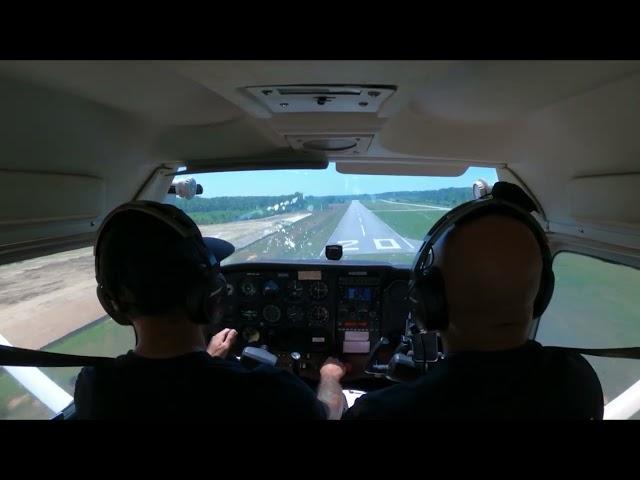 Instructor lets student land airplane  on first try!!!