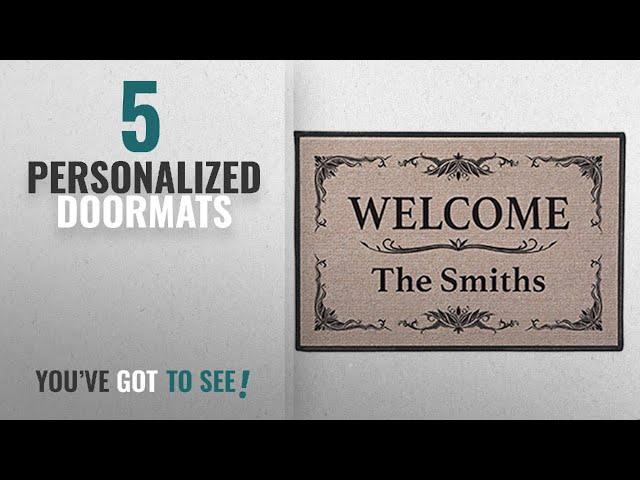 Top 10 Personalized Doormats [2018 ]: Personalized [Your Family Name] Indoor/Outdoor Doormat -