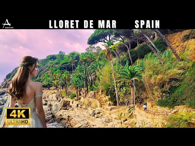 Lloret de Mar, Costa Brava // Lloret de Mar Beaches // Walking Tour in 4K