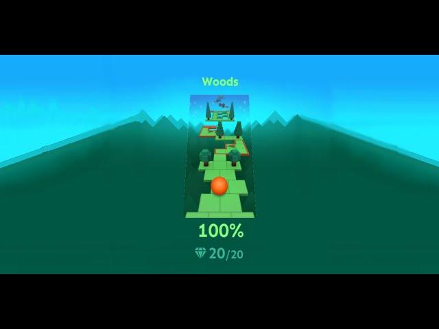 Rolling Sky Edit - Woods (Forest v3) 100% 20/20 gems 3/3 crowns