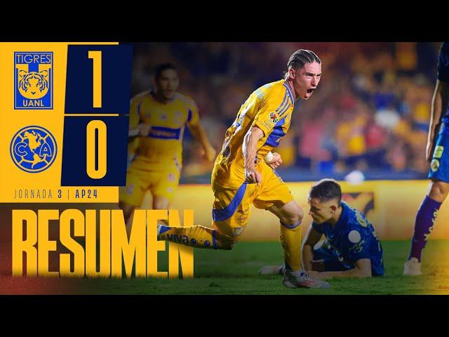  Resumen Liga MX | Tigres 1 - 0 América | Jornada 3 | Apertura 2024