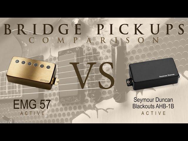 EMG 57 vs Seymour Duncan BLACKOUTS - Active Bridge Pickup Guitar Tone Comparison / Review