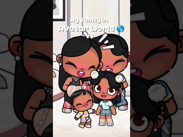 My family in Avatar World VS Toca Boca ..Which fam is your fav? #avatarworld #shorts #tocalifeworld