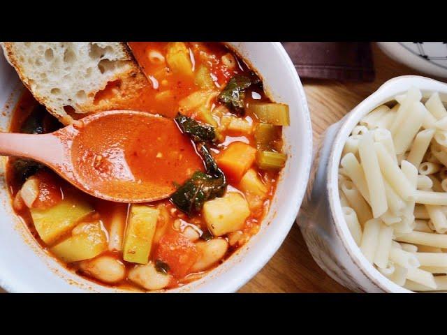 제철 채소로 만들어 먹는 미네스트로네 수프 | 든든한 야채 수프 레시피 | Hearty Minestrone Soup for All Seasons