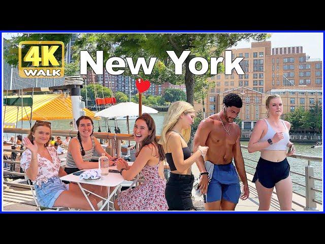 【4K】WALK New York Hudson River Park NY Travel vlog 4k video