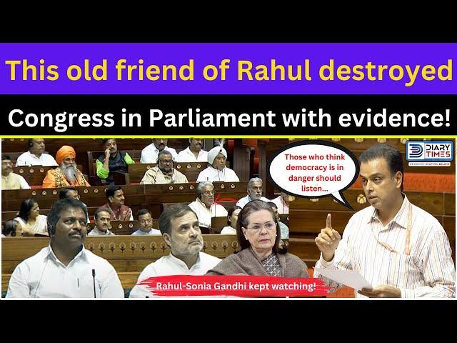 Milind Deora's great speech in Parliament, unraveled the threads of Congress! Milind Deora speech |