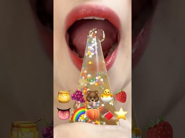 asmr EMOJI FOOD ⭐️eating sounds(sped up)