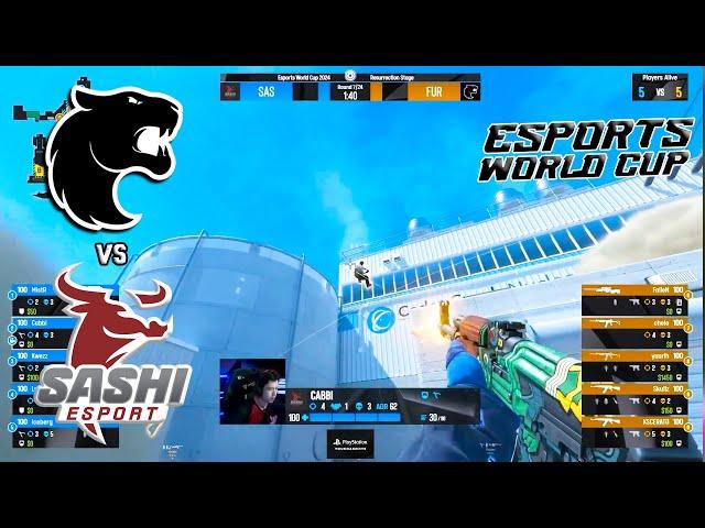 Furia vs Sashi - Esports World Cup 2024 - ЛУЧШИЕ МОМЕНТЫ CS2