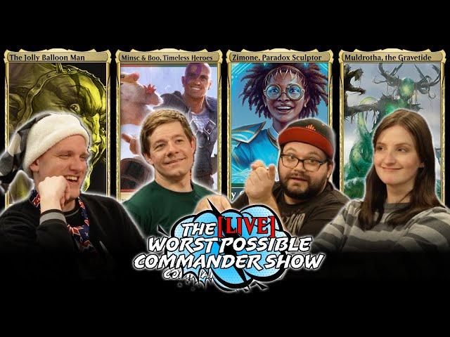 Jolly Balloon Man / Minsc and Boo / Zimone, Paradox Sculptor / Muldrotha | Commander MTG LIVE VOD