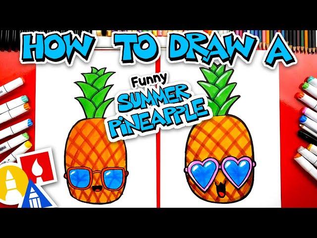 How To Draw A Funny Summer Pineapple