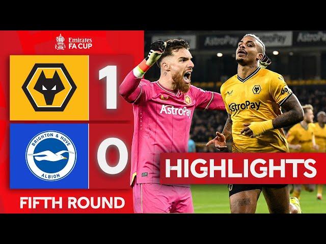 Super Mario Lemina! | Wolves 1-0 Brighton & Hove Albion | Fifth Round | Emirates FA Cup 2023-24