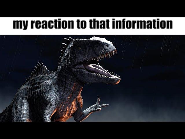 my reaction to that information but it's Jurassic World (Jurassic World Funny Animation short)