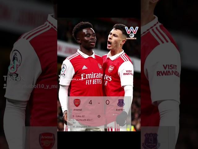 ARSENAL vs EVERTONmarcador finalPremier League