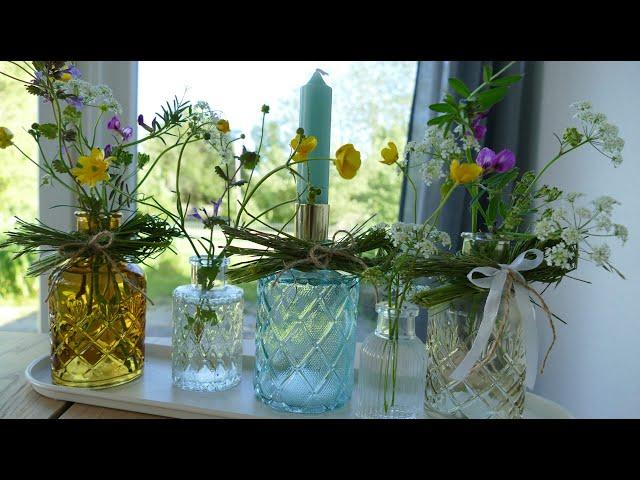 Wunderschöne Ideen mit Gras und Wiesenblumen * DIY mit Naturmaterialien