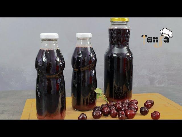 Homemade cherry juice  sugar-free recipe  no preservatives  no chemicals 