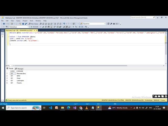 How to read JSON file in SQL server open JSON  best way to read json file in sql easy and simple way