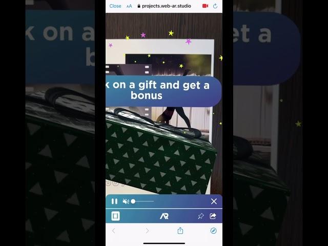 Augmented reality gift flyer created with Web-AR.Studio #AR #webAR