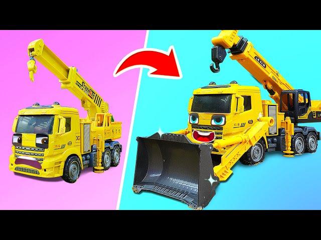 60 Minutes Experience with Crane Truck Became a Super Monster Car | Repair Car | Dinky TV