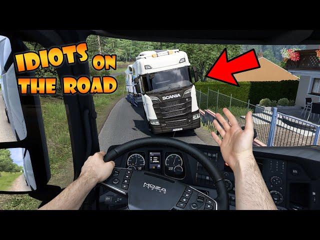 IDIOTS on the road #106 | Instant KARMA | Real Hands Funny moments - ETS2 Multiplayer