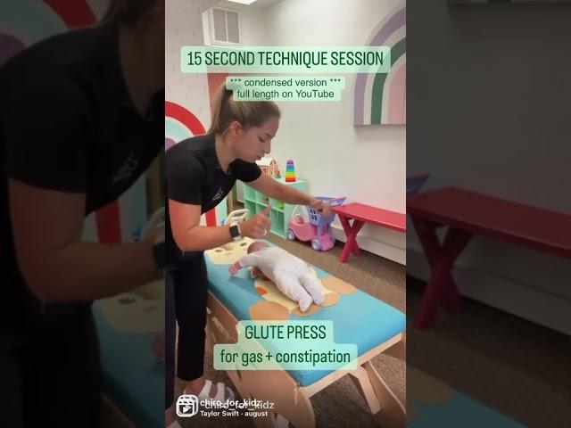 *** CONSTIPATION ***Glute press//massage technique for constipated babies #pediatricchiropractic