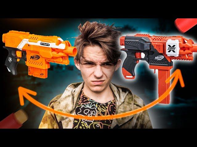 Nerfpro Stryfe X // новый мощный бластер от нёрф // Nerf news