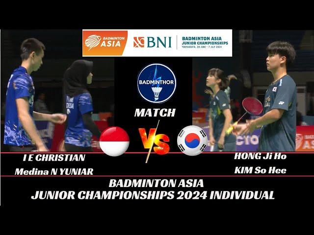 I E CHRISTIAN/Medina N YUNIAR (INA) vs HONG Ji Ho/KIM So Hee (KOR)[XD] BAC Junior 2024 INDIVIDUAL