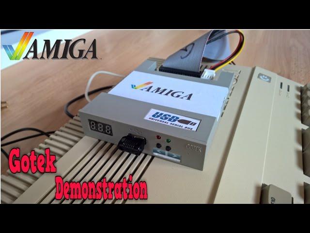 Commodore Amiga Gotek floppy drive emulator demonstration w/gameplay