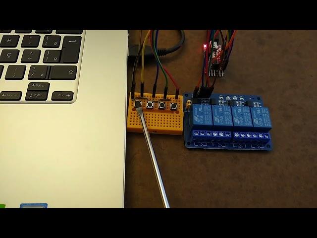 Test of USB-Serial converter (based on FT232RL) used as digital I/O with Python