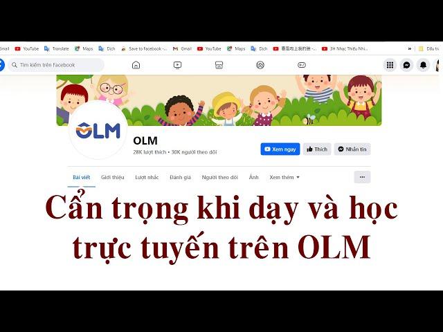 Cẩn trọng khi học trực tuyến trên OLM
