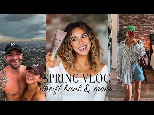 VLOG: THRIFT HAUL & NEW HEALTHY HABITS! (Ft. Pantene Keratin Miracles, hiking, chatty GRWM) | 2024