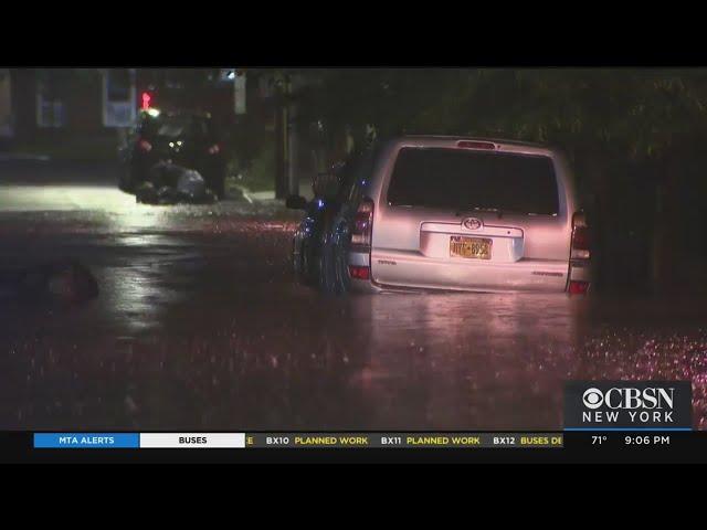 Tracking Henri: Parked Cars Stuck As Streets Flood In Mamaroneck