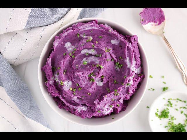 Mashed purple sweet potatoes