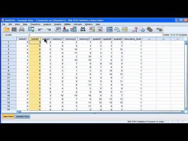 MANOVA - SPSS (part 1)