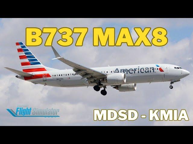 IFLY B737 MAX8 | Bad Weather | Santo Domingo - Miami | MSFS