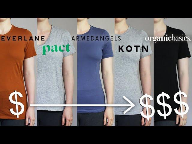 Which Ethical Brand has the Best Quality?  Fabric, Fit, Price, Sustainability & Ethics of 5 Tees