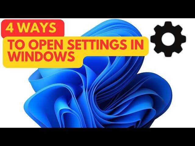 4 Easy Ways to Open the Windows System Settings