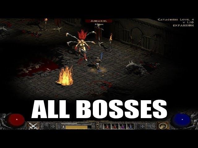 Diablo 2: Lord of Destruction - All Bosses HD 1080p60 PC