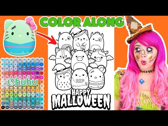 Color Squishmallows Happy Halloween Picture With Me | COLOR ALONG WITH KIMMI