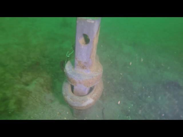 Underwater Inspection of a Helical Mooring System - Buoy Inspection - Helix mooring Anchor - SCUBA