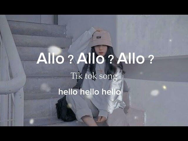 Allo Allo Allo Tik tok song ︳paro song by nej（lyrics）#Nej - paro lofi remix 
