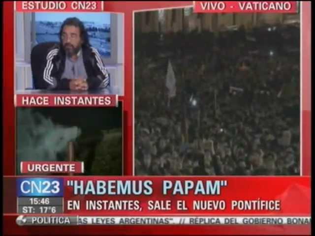 Momento en que eligen al Papa Francisco