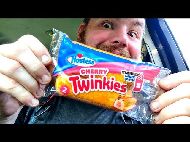 Brandon's Sampler Platter: Hostess Cherry Twinkies (Slurpee Limited Edition Flavor)